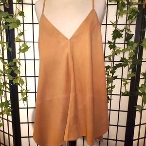 AS by DF Suede Cami Size Large Brown/Tan